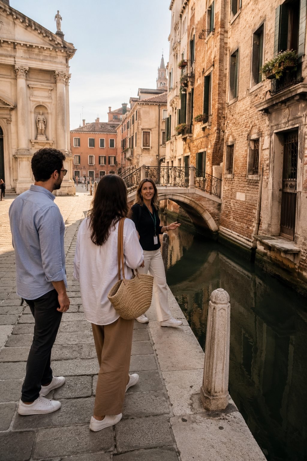 Private guide leading travelers through Venice highlights and hidden corners